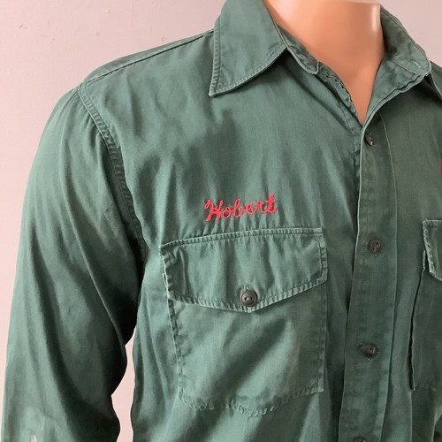 Camicia da lavoro vintage anni '50 uomo Masterbilt Coca Cola sanforizzata tg. 15 1/2 - Foto 11 di 13