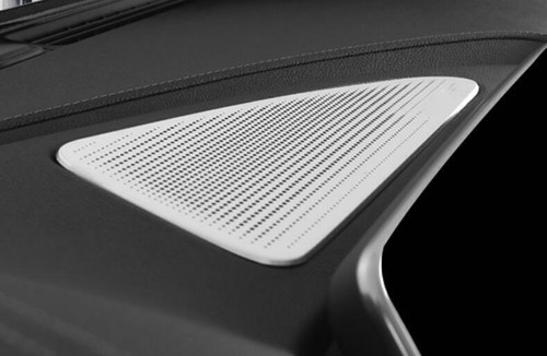 Silver Steel Console Dashboard Speaker Cover Trim 1PC For Cadillac CT5 2020-2022 - Picture 2 of 7