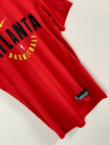 Nike Dri-FIT Atlanta Hawks NBA Basketball T-Shirt M Red Yellow NBA Logo Official - Picture 7 of 12