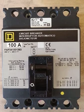 Square D circuit breaker FAP341001393 100A 480V 3P new