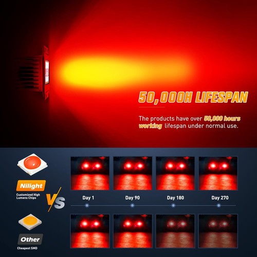 Nilight Flush Mount LED Light Pods 6 color 2PCS 42W Upgraded Spot Flood Light - Bild 60 von 63