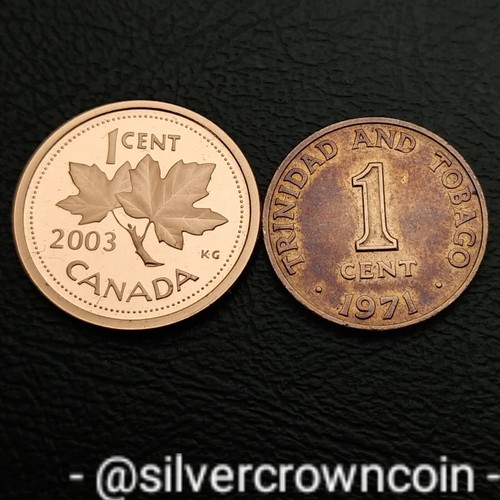 Trinidad and Tobago 1 Cent 1971. KM#1. Bronze One Penny coin. Birds. - Picture 3 of 7