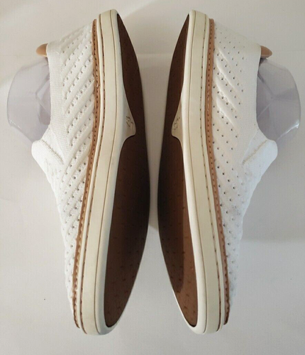 UGG SAMMY DAMEN STRICK STOFF MOKASSIN SCHUHE 8 BEIGE SLIPPER FREIZEIT STRETCH GRÖSSE-8 - Bild 6 von 10