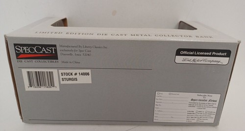 SpecCast #6 Sturgis Die Cast 1934 Ford Limited Edition Metal Collector Bank - Picture 8 of 17