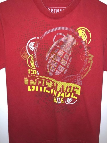 Grenade Outline Bomb Tee Herren Rot 100% Baumwolle Kurzarm T-Shirt S - Bild 3 von 9