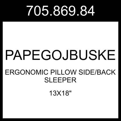IKEA PAPEGOJBUSKE Ergonomic Pillow Side/back Sleeper 13x18" 705.869.84