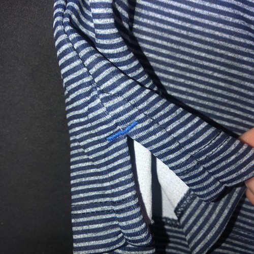 Twillory Shirt SM Navy / Heather Grey Stripe Polo Polyester Athleisure SS - Bild 4 von 8