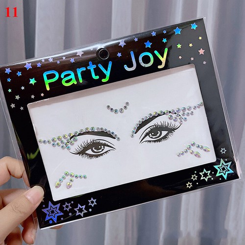 Face jewels sticker Make Up Adhesive Temporary Tattoo Body Art Gems Rhinestone/ - Bild 23 von 27