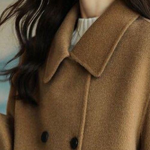 Ladies Lapel Neck Trench Coat Winter Warm Long Jacket Outwear Plus Size - Picture 4 of 13