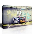 Banksy Canvas Wall Art Decor - Motivational Graffiti Baby Painting Large Size...