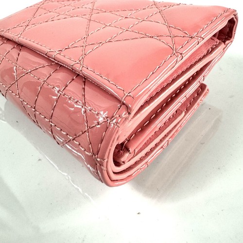 Christian Dior Lady Dior Lotus Wallet S01810VRB Pink Patent Japan exclusive - Picture 11 of 19