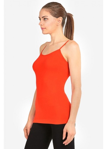 Seamless Cami Adjustable Straps Soft Stretch Smooth Silhouette Tank Top - Picture 7 of 15