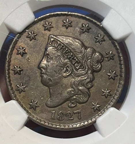 1827 Coronet Head Large Cent XF Details NGC N-2 R.3