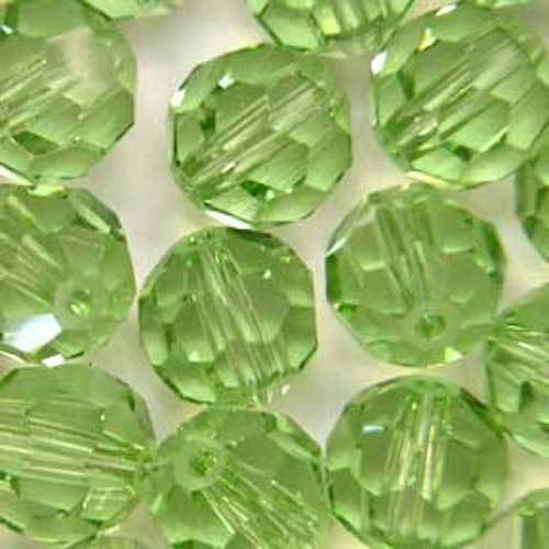 x 20 ORIGINAL SWAROVSKI ELEMENTS 8mm 8mm ROUND BEAD PERIDOT Crystals - Picture 1 of 1