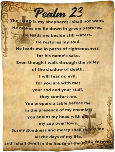 Psalm 23 Decke christliche Geschenke (60x50 Zoll) - religiös 60"x50", 23  - Bild 7 von 7