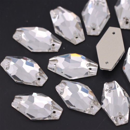 Sew On Glass AB Crystal Rhinestone Clear Flatback Beads Strass Stone For Clothes - Picture 34 of 42