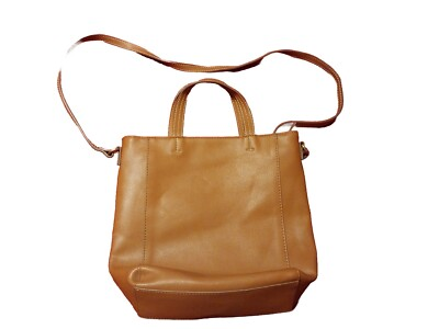 #ad Brown Faux Leather Old Navy Bucket Purse