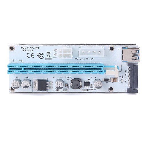 USB3.0 1x to 16x Extender Riser Card Adapter SATA Power Cable PCI-E Express New - 第 11/12 張圖片