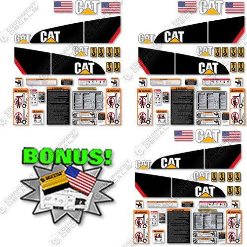 Fits Caterpillar P6000 Decal Kit Forklift - 3 Kits Warnings Included!