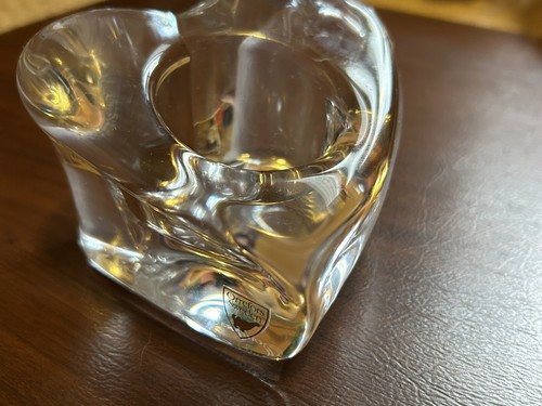 Orrefors Valentino Heart Shape Crystal Votive, Swedish Design by Martti Rytkönen - Picture 7 of 7