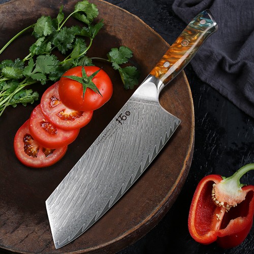 TURWHO 7.5inch Cleaver Japanese VG10 Damascus Steel Kitchen Cooking Chef Knife - Picture 5 of 12