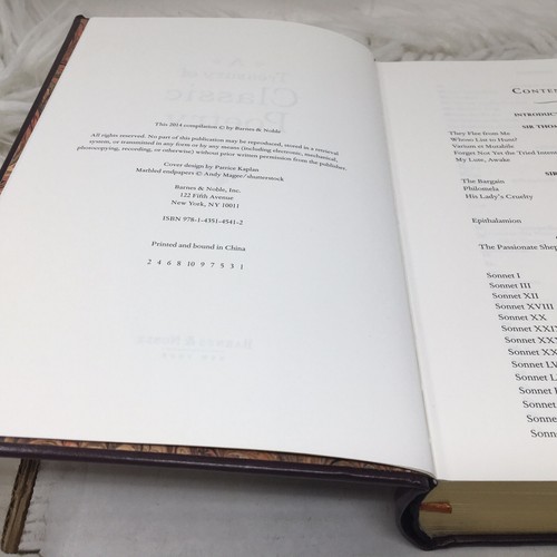 A Treasury of Classic Poetry Leather Dickinson Frost Keats Poe Shakespeare B&N - Picture 7 of 17