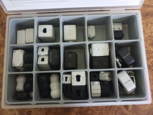 Wurth Elektronik Snap Ferrites Design Kit. 742-711 / Version 3. In plastic case.
