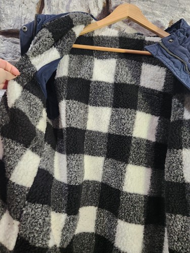 Gap 3 in 1 Jacket & Vest Navy Blue Plaid Vest Full Zip Women's XL - Picture 7 of 7