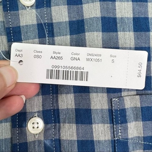 NWT J. Crew Men’s Shirtings Classic Stretch Plaid LS Button Down Shirt Sz S - Picture 7 of 11