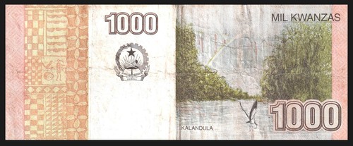 Angola 1000 Kwanzas 2012 P - 156 BANKNOTE - Picture 2 of 2