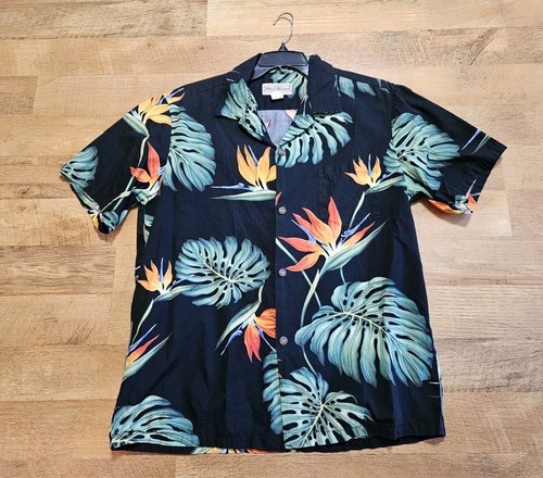 BLUE HAWAII size XL Hawaiian aloha shirt made in USA