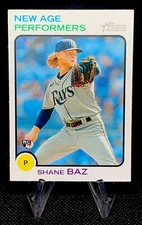 2022 Topps Heritage New Age Performers Shane Baz #NAP-19 Tampa Bay Rays