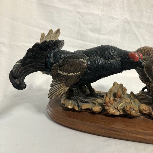 ANRI Capercaillie Group Maple Wood Gunther Granget Val Gardena Italy Hand Painte - Picture 3 of 10