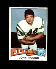 John Riggin 1975 Topps New York Jets Football card #313