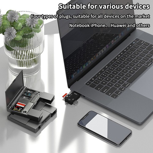 7 In 1 Card Reader Storage Box For IPhone Samsung Laptop OTG Storage Box _t