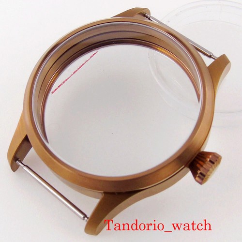 Estuche de reloj de zafiro/vidrio mineral de 42 mm para movimiento de bobinado manual ETA 6497 6498 - Imagen 7 de 29