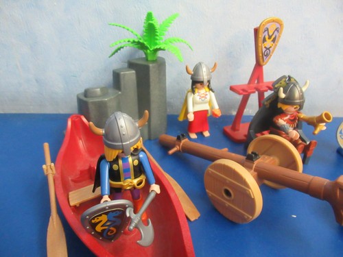 Wikinger Boot Rammbock Thronstuhl Figuren zu 3150 3151 Playmobil 3354 - Bild 3 von 3