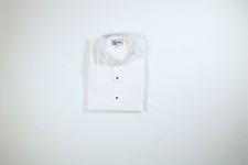 Mens Henri Valdise White Pleated Tuxedo Shirt NEW NWT