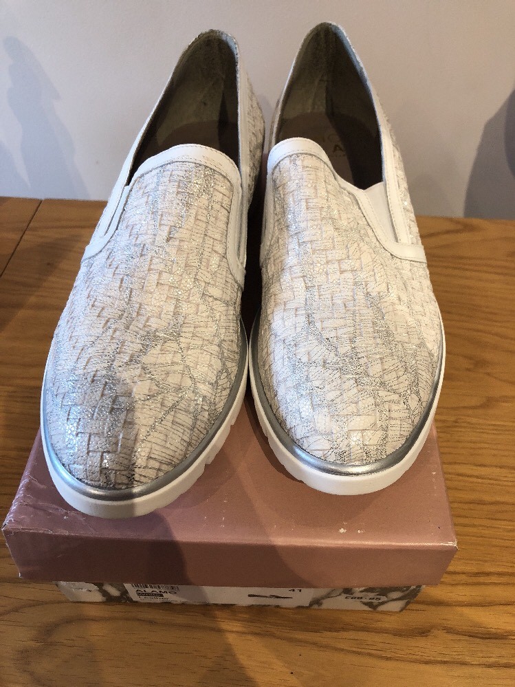 Moda In Pelle Alamo WEISS Leder Trainers Uk Größe 8 EU 41 BNIB Moda In Pelle Alamo WEISS Leder Trainers Uk Größe 8 EU 41 BNIB