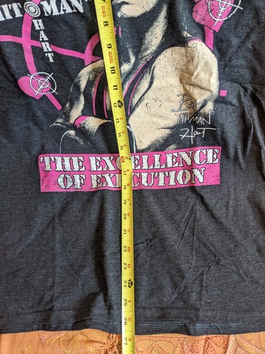 2017 BRET THE HITMAN HART T-SHIRT THE EXCELLENCE OF EXECUTION AUTHENTIC WWE - Picture 3 of 7