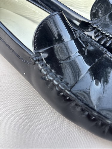 Tod's Womens Leather Driving Loafers Size US 9.5 Made In Italy Comfort Shoes GC - Picture 10 of 14