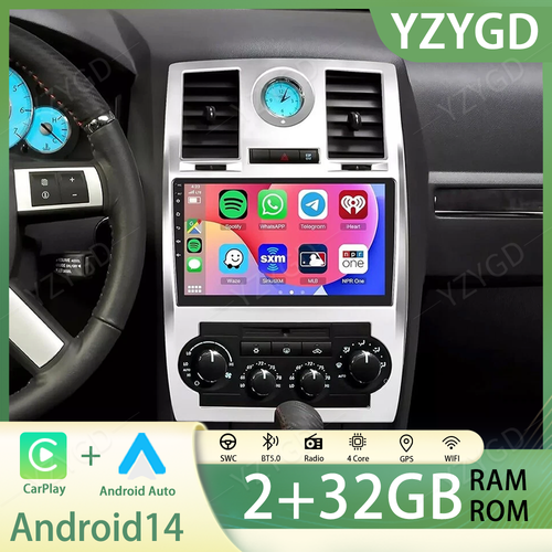 For Chrysler 300C 2004-2007 Android 14 Carplay Car Radio GPS Navi Wifi BT Screen - Picture 21 of 24