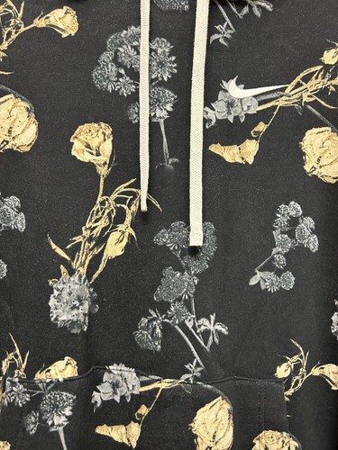 Nike men’s sportswear club fleece hoodie floral print gray black XL - Picture 7 of 8