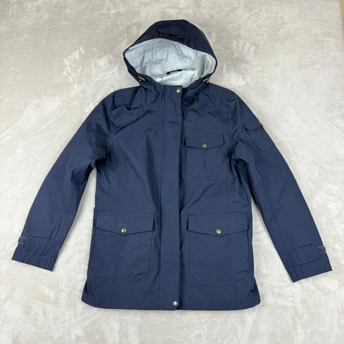 GH Bass & Co Rain Jacket Mens M Navy Blue Hooded Waterproof Outdoors Coat Preppy - product listing photo