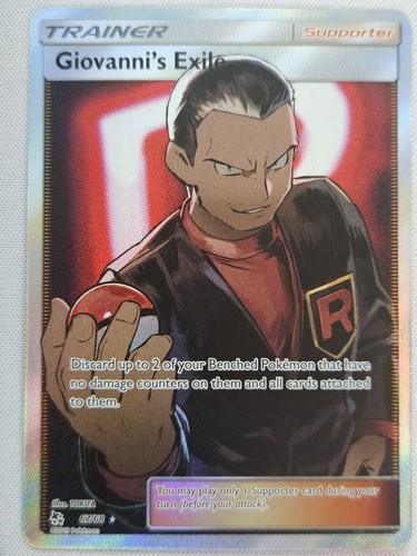 Giovanni's Exile (Full Art) Ultra Rare Hidden Fates 67/68 NM - Picture 1 of 2