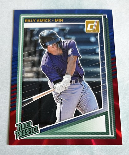 Billy Amick 2025 Donruss Baseball #156 Rated Prospect Red & Blue Minnesota Twins - Bild 2 von 4