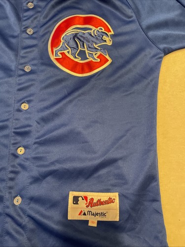 Chicago Cubs Ernie Banks 14 Baseball Jersey SEWN  Majestic Mens Size XL (50) - Picture 2 of 10