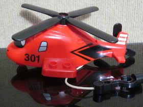 Lego Duplo Red Fire & Rescue Helicopter Blade Ranger #10538 Disney No Wheels