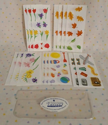Vintage Creative Memories Stickers Lot Scrapbooking Nature Leaves Shells Travel - Picture 1 of 4