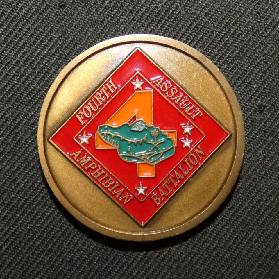 Original USMC 4th Amphibian Assault Battalion Challenge Coin | eBay